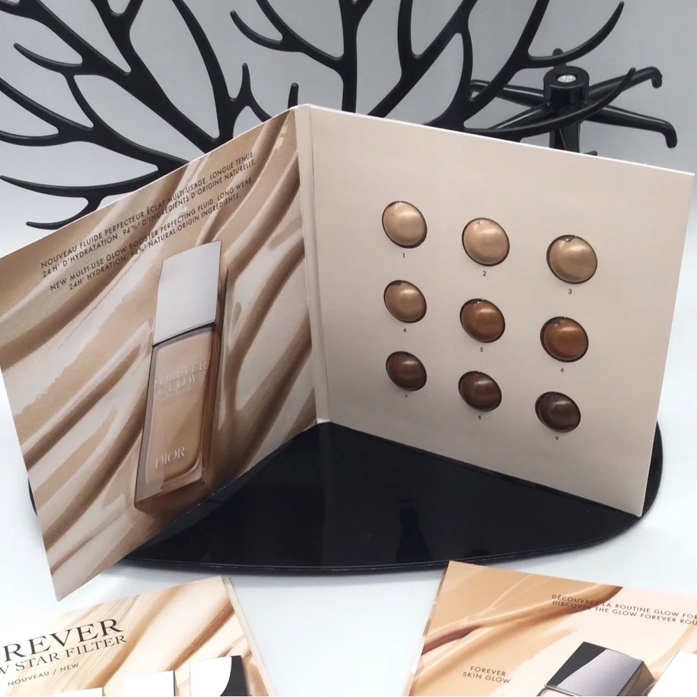 Dior Forever Foundation Sample Card - Neutral Beige Shades new 3 pk sample